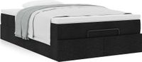 Maison Exclusive - Cadre de lit ottoman avec matelas, noir, 120x200 cm, textile