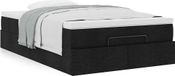 Maison Exclusive - Cadre de lit ottoman avec matelas, noir, 120x200 cm, textile