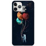 Cosmonaut Siliconen hoesje compatibel met Apple iPhone 11 Pro met ballonnen