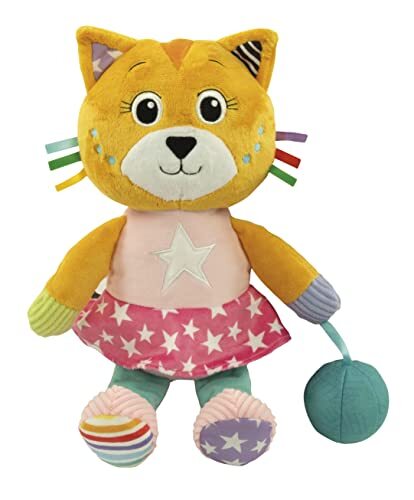 Clementoni - Katy The Kitty pluche pasgeborenen, speelgoed voor kinderen 0-36 maanden 100% wasbaar, meerkleurig, 17762