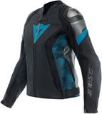 Dainese Avro 5 Leren Jas Dames Zwart Teal Anthracite