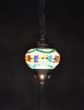 Halay Oosterse lamp - hanglamp multicolour - 1 stuk - handgemaakt mozaïek glas
