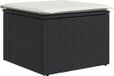 vidaXL Tuinbank Set 8-delig Zwart Poly Rattan
