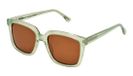 Frank and lucie Frank & Lucie FL32625 Eyedeal Zonnebril - Groen Acetaat - Bruine Lenzen - Rechthoekig - Unisex