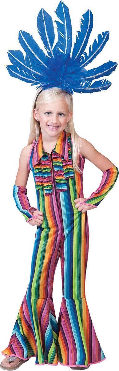 Funny Fashion Hippie Kostuum Meisje Maat 116 - Carnaval Verkleedkleding