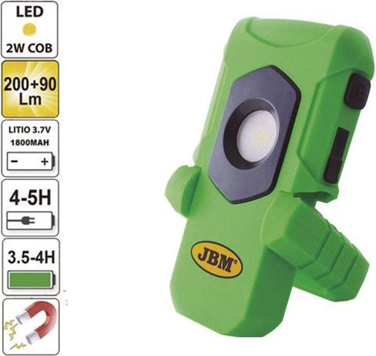 JBM Tools Draagbare LED Zaklamp met Flexibele Basis