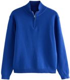 Next - Heren - Trui met kwartrits - Blauw