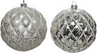 Decoris Kerstbal kunststof 2ass shiny mat zilver