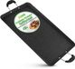 NutriChef Grillpan - 28 cm Vierkante Grillplaat - Antiaanbaklaag - Hoge Ribbels - Hard-geanodiseerd - Geschikt voor Fornuis