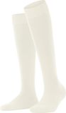 FALKE ClimaWool lang eenkleurig wol lyocell kniekousen dames wit - maat 41-42