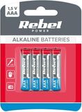Rebel Alkaline batterijen, type Lr03, 4 stuks