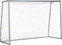 SPORTNOW Voetbaldoel met PE-net, voor kinderen en volwassenen, staal, polyethyleen, voor tuin, voetbaltraining, grijs