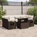 Maison Exclusive - Ensemble de meubles de jardin 7 pièces avec canapé et coussins, marron, en polyrotin