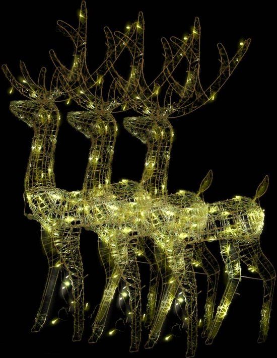 vidaXL Rendier Kerstversiering Acryl 120 cm Warmwit