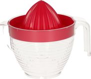 Plasticforte Sinaasappelpers/citruspers - Handmatig - Kunststof - Transparant/Rood