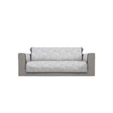 Italian Bed Linen Glamour antislip bankovertrek van polyester, Made in Italy, lichtgrijs 3 plaatsen