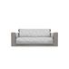 Italian Bed Linen Glamour antislip bankovertrek van polyester, Made in Italy, lichtgrijs 3 plaatsen