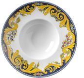 HENDI Pastabord – Barokstijl – Diepe Basis – Ø 275 mm – Wit Porselein