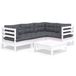 Pinus 5-delige Loungeset met kussens blanc