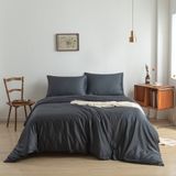 Boomba Bamboo Dekbedovertrek Space Blue bleu foncé 240x220 cm