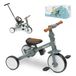Interbaby Evolutionaire babydriewieler, 5-in-1, kinderfiets van 1 jaar tot 5 jaar, van driewieler tot fiets, met of zonder pedalen, aanpasbaar en transformeerbaar, grijs