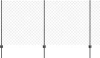 vidaXL Gaashek met palen 10 x 1,2 m PVC-Coated Staal Grijs Mesh