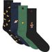 A-DAM Unisexe lot de 4 chaussettes décontractées multicolores Taille : 36-40