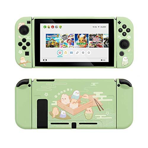 GeekShare GeekShare-beschermhoes voor Nintendo Switch, zachte TPU Slim Case Cover Compatibel met Nintendo Switch Console en Joy-Con (Little Parrots) [videogame]