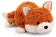 Peluche renard lapin - Réversible - 2-en-1 - Orange - 25 cm