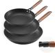 VEVOR Fonte Pannenset 3-delige 205/265/310mm Koekenpannen Kookpan, Zwart