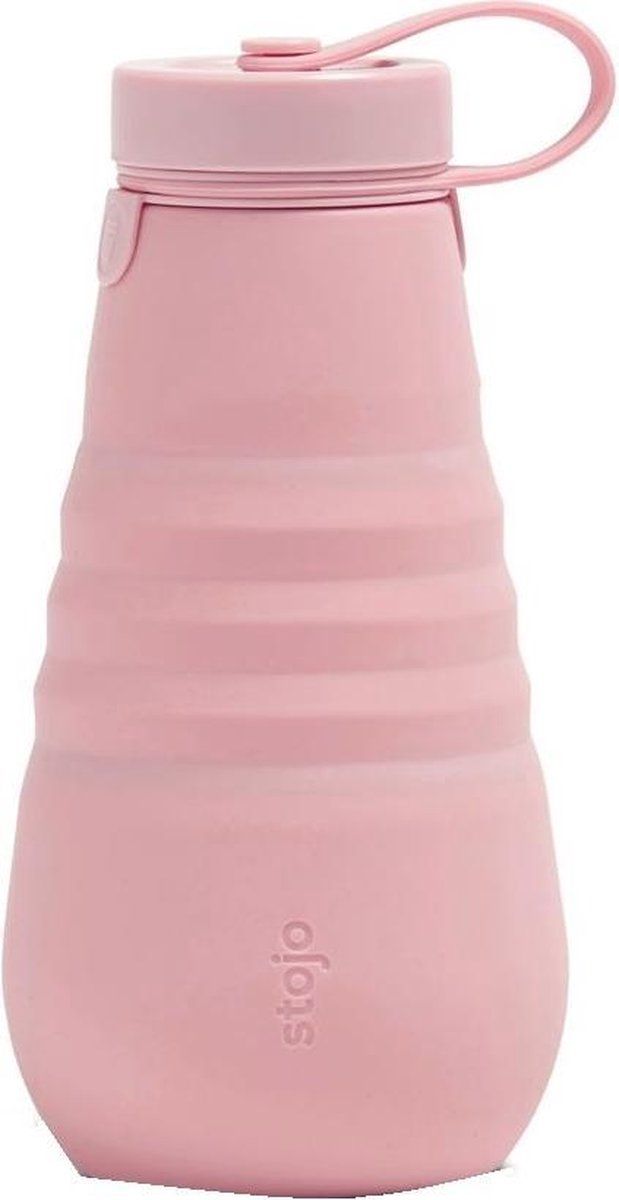 Stojo drinkfles Carnation 590 ml siliconen roze