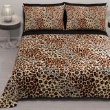 PETTI Artigiani Italiani - Zomersprei voor eenpersoonsbed, 170 x 260 cm, 100 g/m², omkeerbaar, voor eenpersoonsbed, lentebed, licht dekbed, oranje dieren, 100% Made in Italy