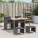 Prolenta Maison Exclusive - Tuinset voor buiten, 5-delig, met kussens, grijs, van polyrotan
