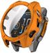 Strap-it Hard case hoesje met ingebouwde screenprotector - geschikt voor de Garmin Fenix 8 - 51mm AMOLED (oranje kleur met groene accenten)
