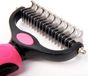 Knaak Commerce B.V. Brosse sous-poil - Rose - 2 faces - Contre la perte de poils - Anti-nœuds - Pour chiens et chats
