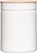 Riess pot de stockage, 2250 ml, émail avec couvercle en bois, blanc