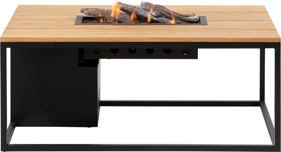 Cosi Fires Cosiloft black/teak rechthoek