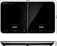 YASHE Dubbele Inductiekookplaat - 3500 W - Zwart