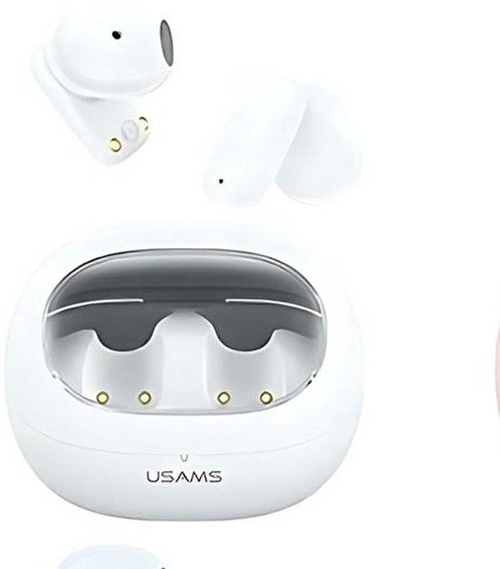 USAMS TD-serie - True Wireless Stereokoptelefoon - Bluetooth 5.3 - Wit