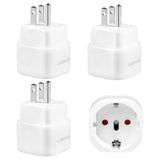3 stuks reisadapter USA adapter stopcontact Canada Duitsland stekker, reisadapter type B stopcontact, stekkeradapter VS voor EU naar Amerika/Canada/Mexico/Thailand