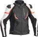 Lindstrands Sanden Veste de moto cuir noir/blanc taille 50