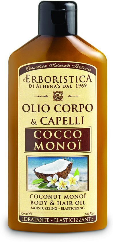 L'Erboristica Pure Coconut Monoi Lichaam & Haar olie 200ml