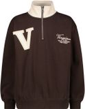 Vingino Nino Jongens Sweater Dark Brown Katoen Lange Mouw Maat 104