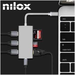 Nilox nlx-tc-7hubml – Mini docking station 8 in 1 USB Type-C ()