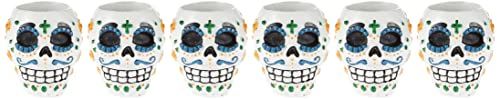 Beistle 00932 Day of the Dead Male Tea Light Holder, 6-Piece