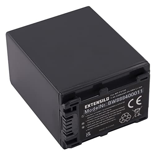 EXTENSILO Batterij compatibel met Sony DCR-SR47L, DCR-SR47R, DCR-SR47S, DCR-SR47E camera (3300mAh, 7,4V, Li-Ion)