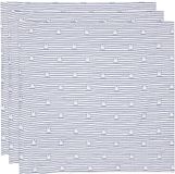 Jollein Hydrofiele Doek Small - 70x70cm - Miffy Stripe - Navy - 3 Stuks