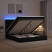 Maison Exclusive Lit Ottoman exclusif, avec matelas et éclairage LED noir, dimensions 160 x 200 cm, revêtement en velours
