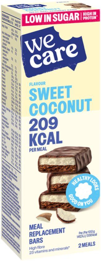 WeCare Bars Sweet Coconut - 6 x 124 gr - Voordeelverpakking