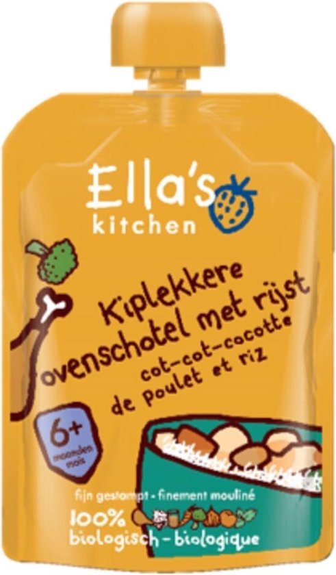 Ella&#39;s kitchen Kiplekkere Ovenschotel met Rijst - 6+ m 130 gr
